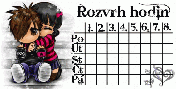 rozvrh hodin