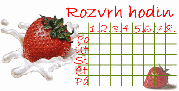 rozvrh hodin