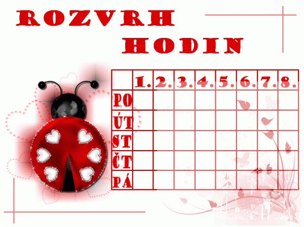 rozvrh hodin