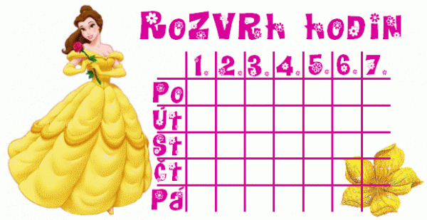 rozvrh hodin