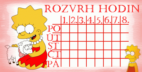 rozvrh hodin