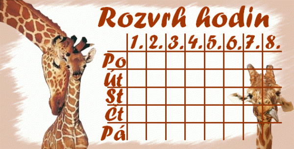 rozvrh hodin