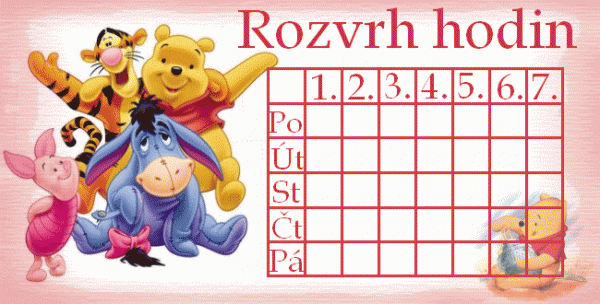rozvrh hodin